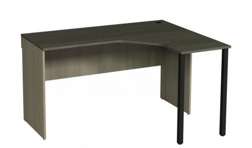 Стіл вчителя кутовий 1500х1200х750мм з опорами з металевої труби БРІК